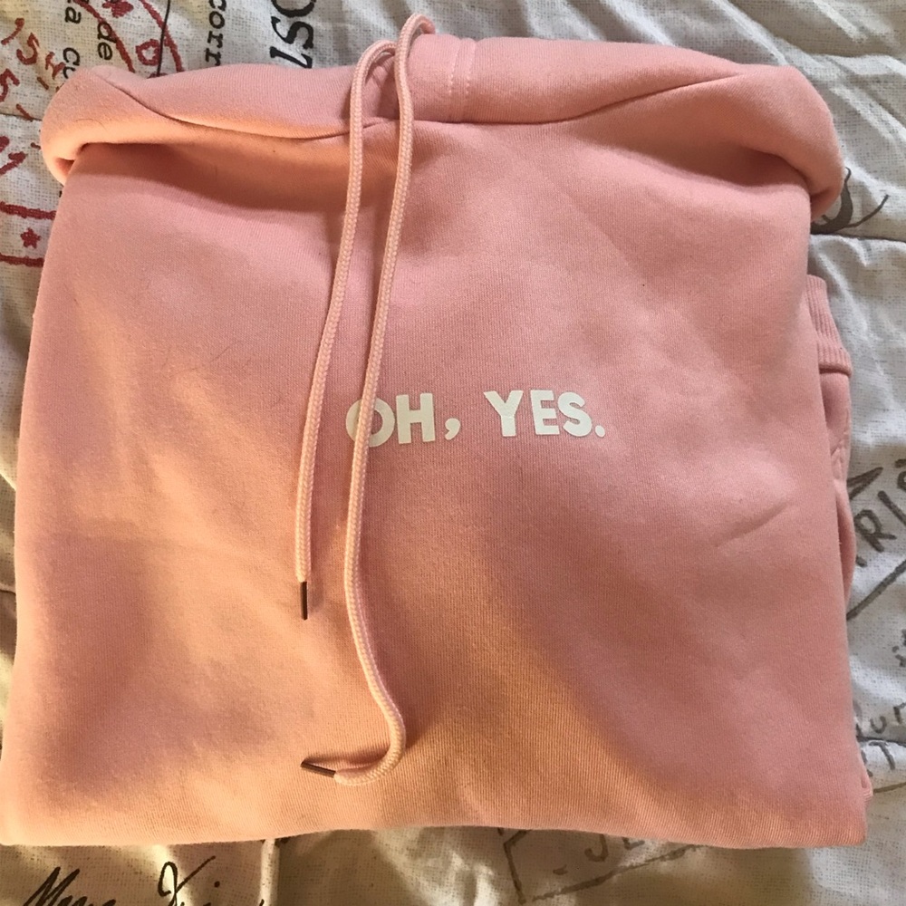 Pink “Oh, yes” hoodie 💕